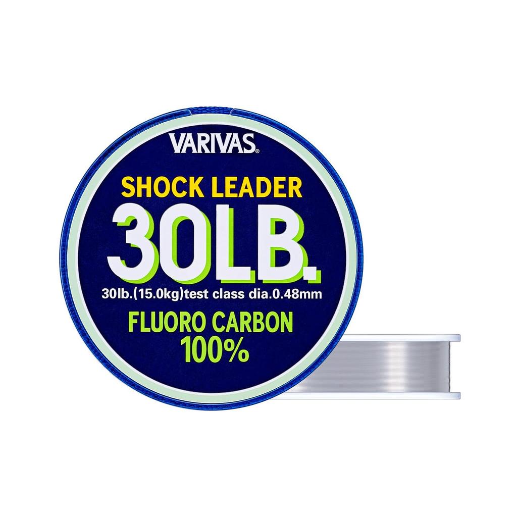 Morris Varivas Shock Leader, 30m, 8-inch Fluorocarbon, 30lb, Natural