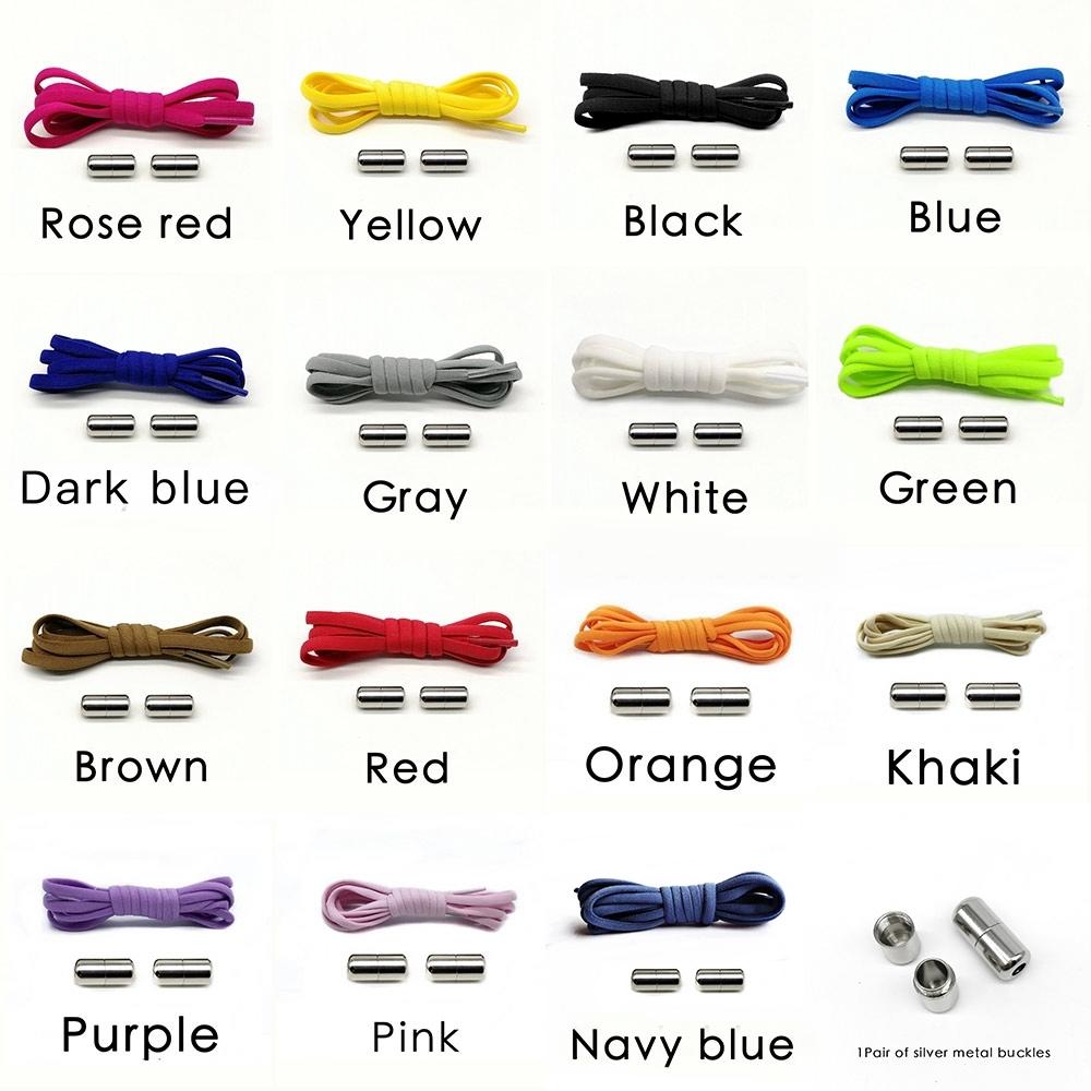 Version Elastic No Tie Shoelaces Metal Lock Shoe Laces For Kids Adult Sneakers Quick Shoelaces Semicircle Shoestrings