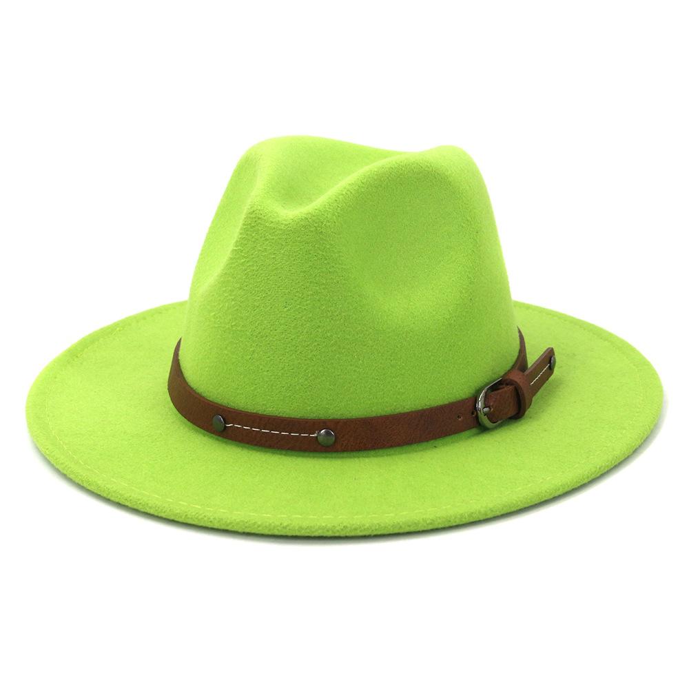 

Зимняя шляпа-федора для женщин 59-61 см, мужская панама, валяные джазовые шляпы, новая кепка-трилби-церковь, сомбреро-де-мухер M (56-58CM)