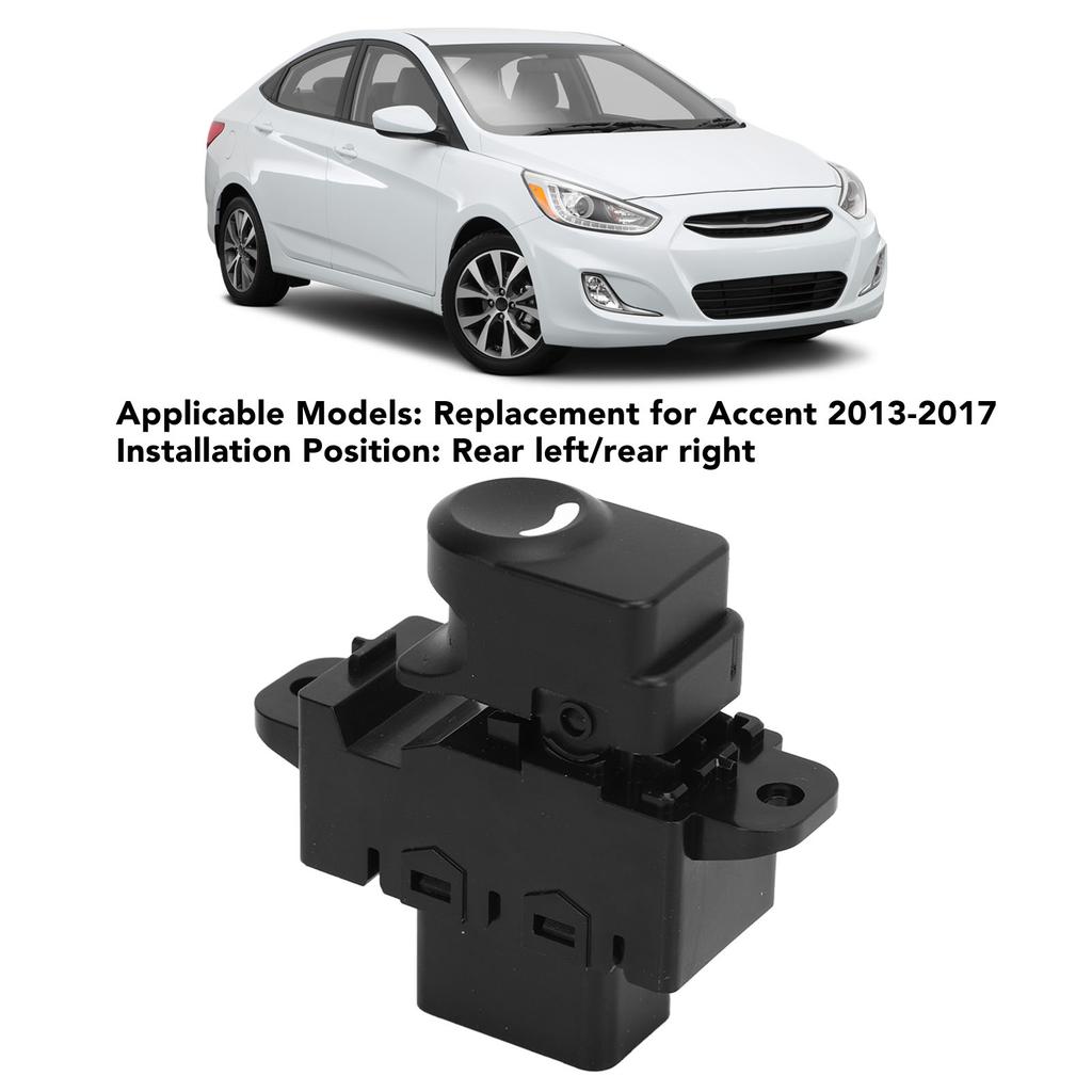 Power Window Switch 93581 1R001 Rear Left and Right Window Glass Lift Switch Replacement For Accent 2013 to 2017
