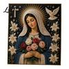 3D Pearl Painting Faith Kit Virgin Mary DIY Faux Art Religious Prayer Corner Decoration Craft Set Handmade Home Wall for Christian Corners Kit