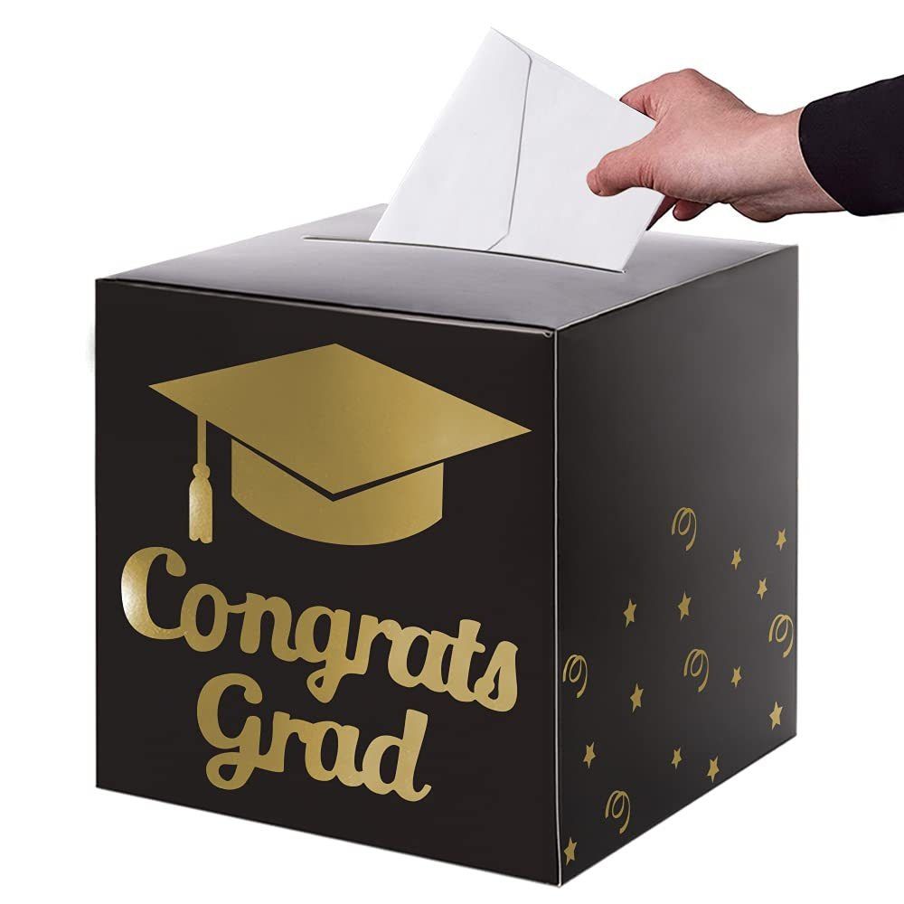 DIY Graduation Voting Box Black Golden Money Box Funny Cash Gift Box  Class of 2026