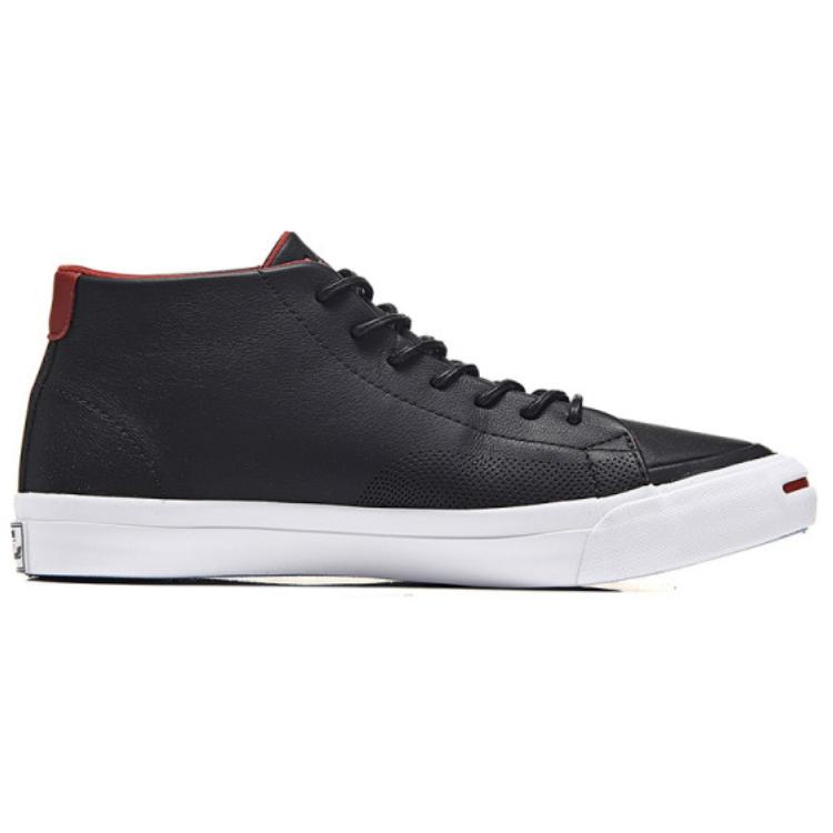 Converse Jack Purcell Comfortable Versatile Non-Slip Shock Absorbing Wear-Resistant Mid-Top Skate Shoes Unisex Sneakers Black 160202C