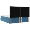Storage Bed with Mattress Dark Blue 160 x 200 cm Velvet