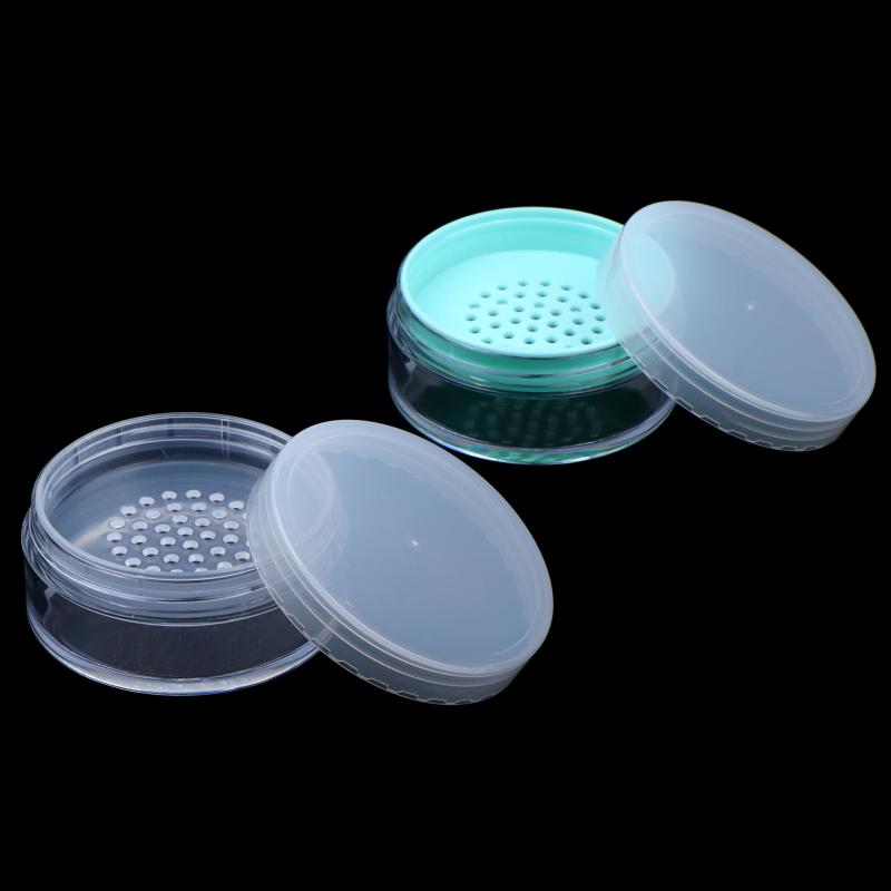 1Pcs 15G Empty Cosmetic Container Makeup Compact Portable Loose Powder Box Plastic Loose Powder Jar With Sifter