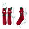 Girl's Green and Red Christmas Cartoon Socks Cute Interesting Elastic Socks Middle Tube Socks Party Stage Performance Accessory