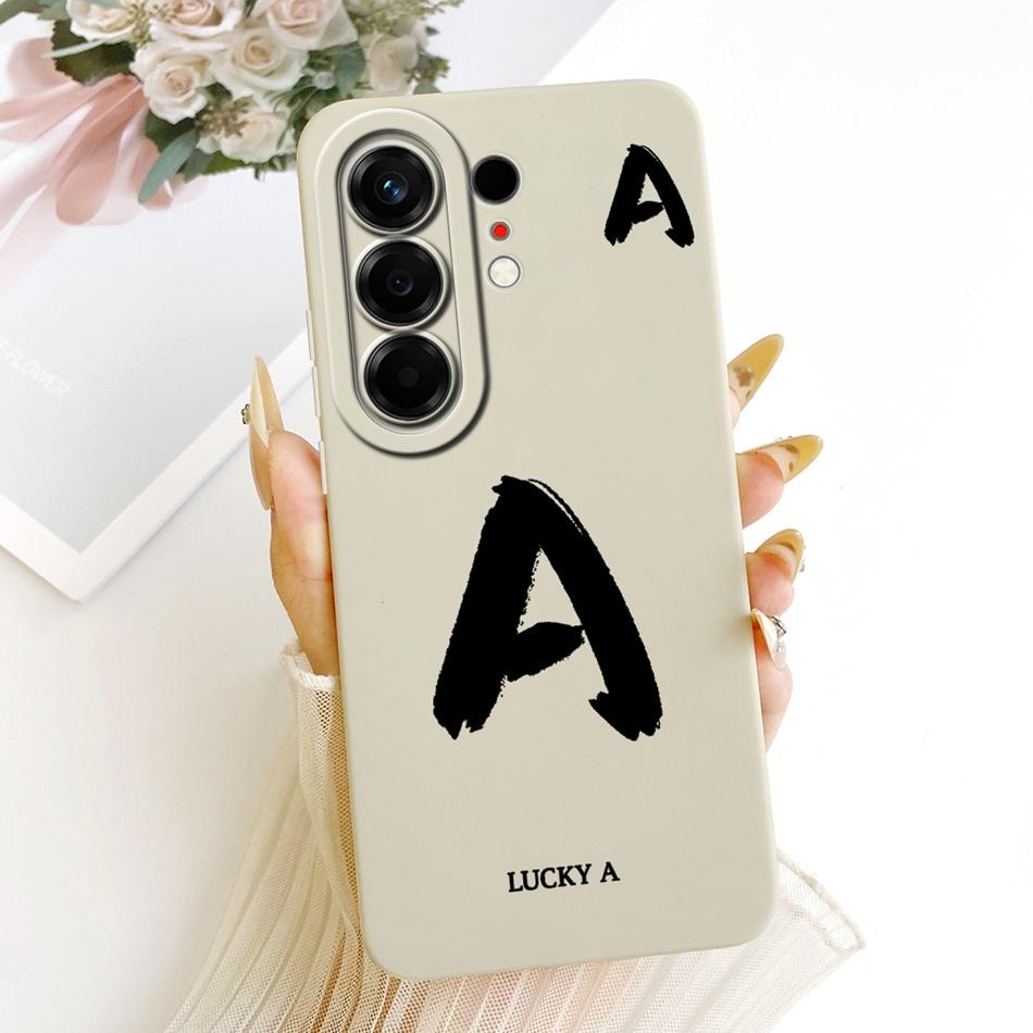 For Tecno Camon 50 4G Lucky Initial Letter Phone Case For Tecno Camon50 4G CN5 Soft Silicone Shockproof Cases Bumpers