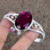 Pink Amethyst Gemstone Handmade 925 Sterling Silver Cuff Bangle Adjustable KKG-228