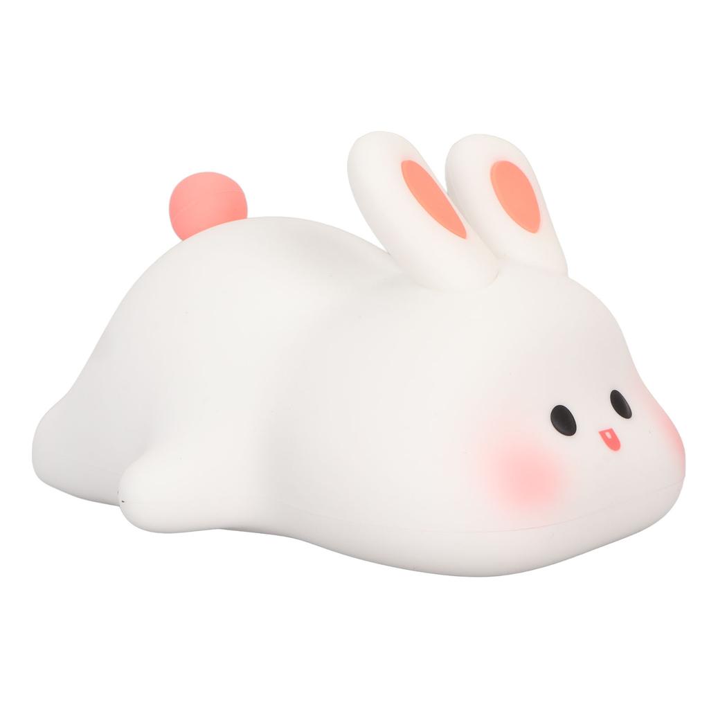Kawaii Bunny Night Light Soft Silicone Night Light Portable USB Rechargeable Bedside Lamp for Baby