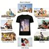 Korean Style Sweet Cool Couple Print Camisole Sweater Set Lazy Atmosphere Dating Outfit For Men And Women Pure cotton T-shirt