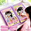 Renovation Family Members Character Dress-Up Sticker Book with Scraper Cartoon Quiet Book  Children