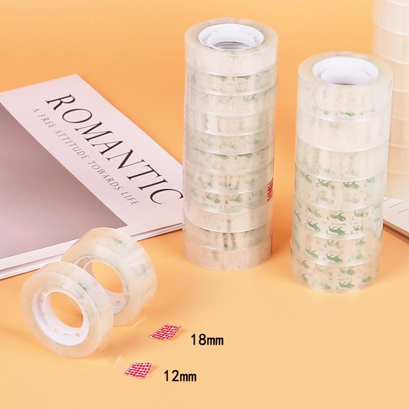 

Прозрачный скотч 12 мм - рулон 30 м для студентов и офисного использования