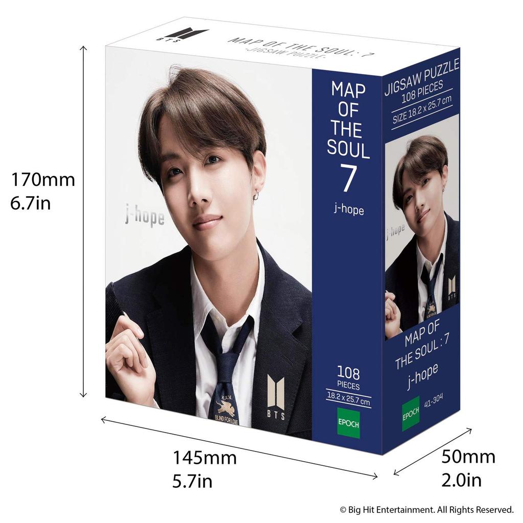 Epoch Jigsaw Puzzle BTS MAP OF THE 7 x with and Spatula 108-Piece SOUL -J-HOPE- (18.2 25.7 cm) 41-304 Self-Adhesive