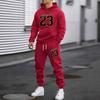 Mens Oversized Hooded Sweatshirt Set With Graphic Print Loose Fit Winter Casual Tracksuit