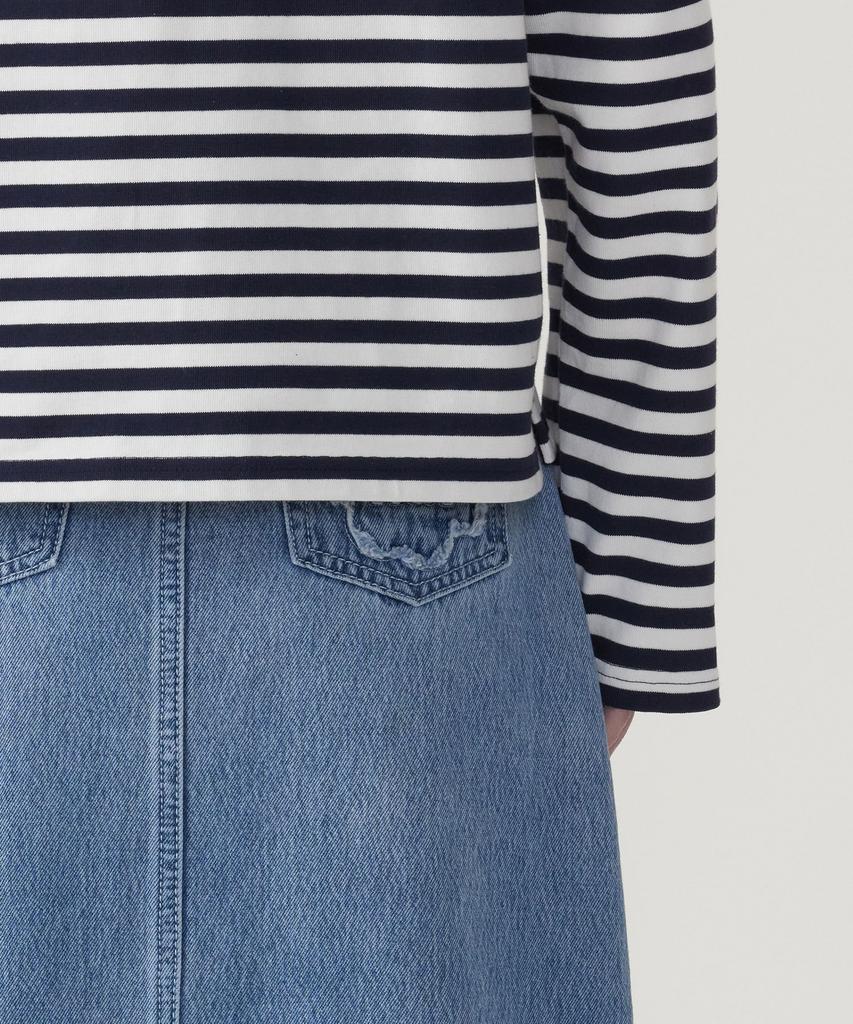 Covernat Woman Denim Long Skirt Blue