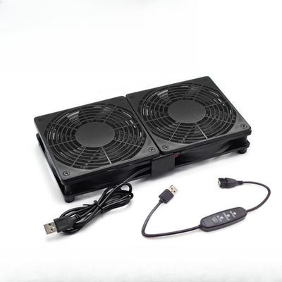 Dual 5V USB Fans Big Airflow Fan Cooling 3 Levels for Router TV Box Micro Computer and Other Electronics