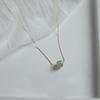 French Simple Hetian Jade Bead Necklace – Women's Luxurious Clavicle Chain with a Warm, Smooth Texture