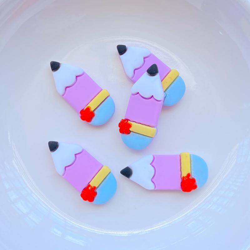 10/20Pcs New Cute Mixed Mini Stationery Series Flat Back Resin Cabochons Scrapbooking DIY Jewelry Craft Decoration Accessorie