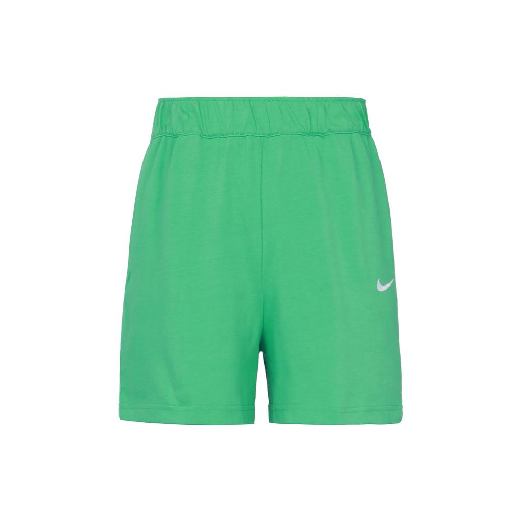 Nike Logo Solid Color High-Waisted Shorts Women Shorts Green DM6729-363