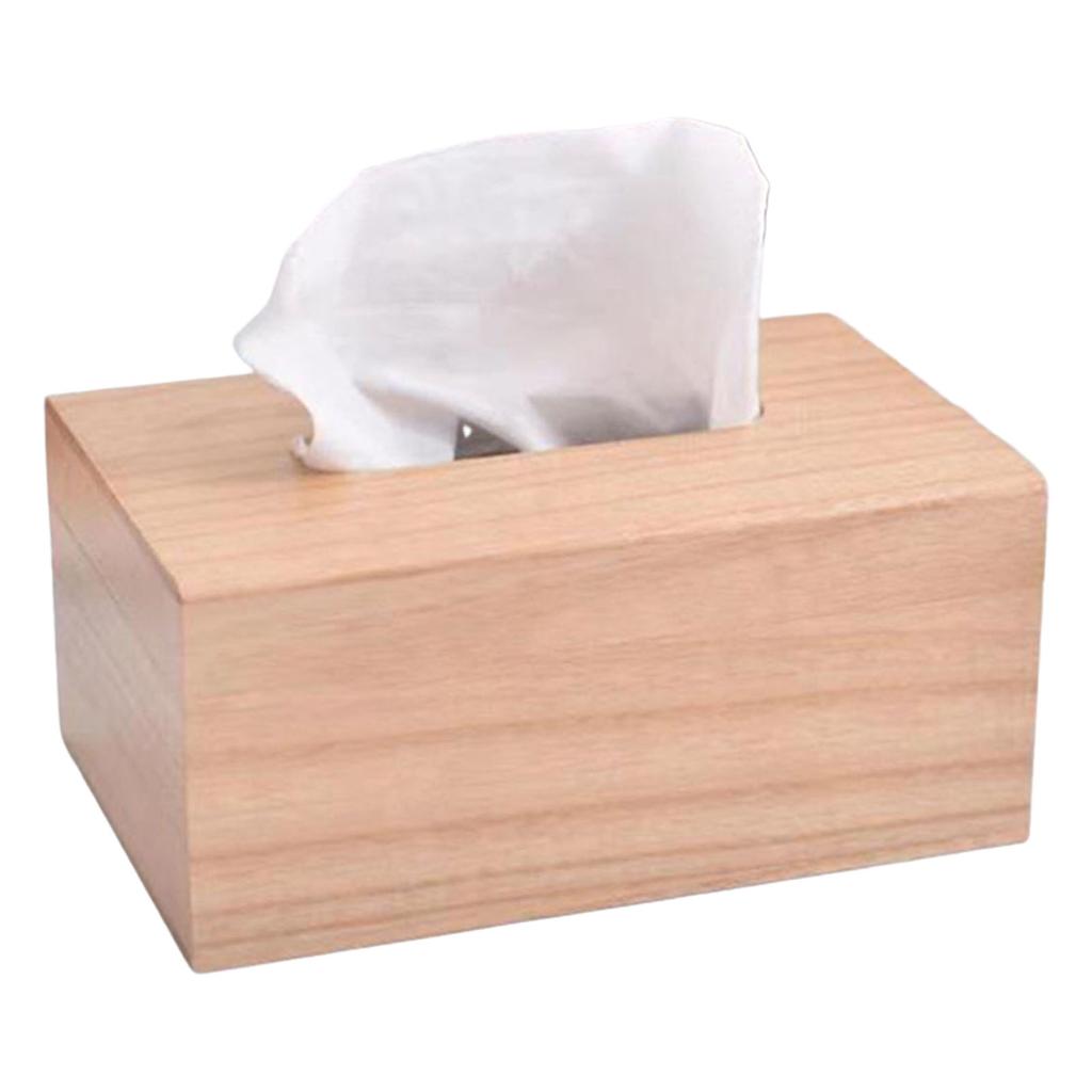 Wooden Napkin Dispenser Simple Napkin Tissue Storage Box Suitable for Bathroom Living Room Use
