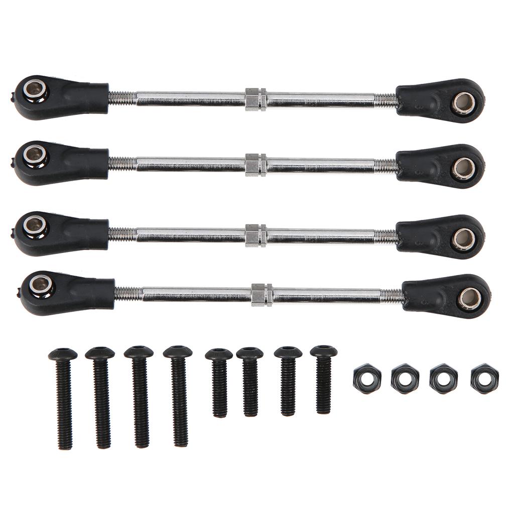4Pcs Steering Linkage Rod Adjustable Fit for Monster Trunk Racing Truck 1 10 RC Model