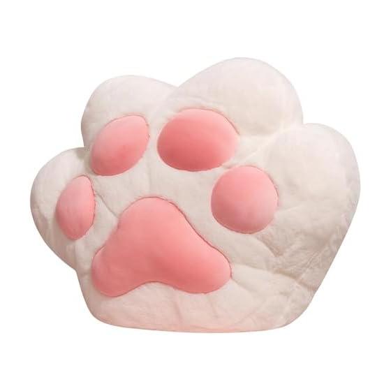 Queen-b Paw Cushion, Fluffy, 40cm X 35cm, Cute, Fluffy Pillow, Nap, with Pocket, Seat Chair, Cushion, Chair, Body Pillow, Backrest, Waist Pad,