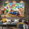 Party Backdrop Train Photo Booth Decor Birthday Party Decor