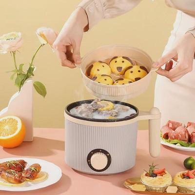 Olla eléctrica multifuncional compacta para cocinar fideos para dormitorios y hogares