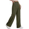 Women Loose Fit Casual Suit Pants High Waist Long Trousers Wide Leg Relaxed Style with Button and Zipper Closure for Daily Wear