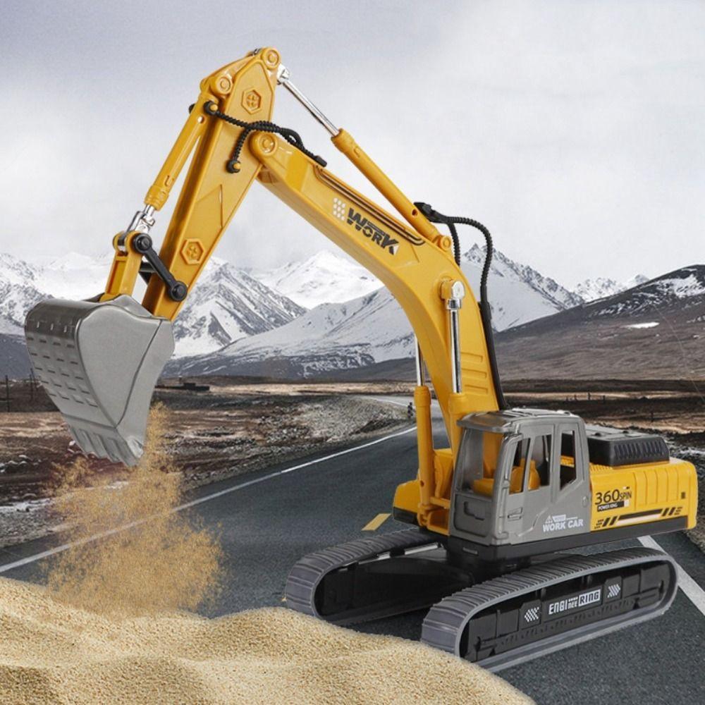 Rotatable Excavator Model Toy Simulation Construction Vehicle Model  Collection