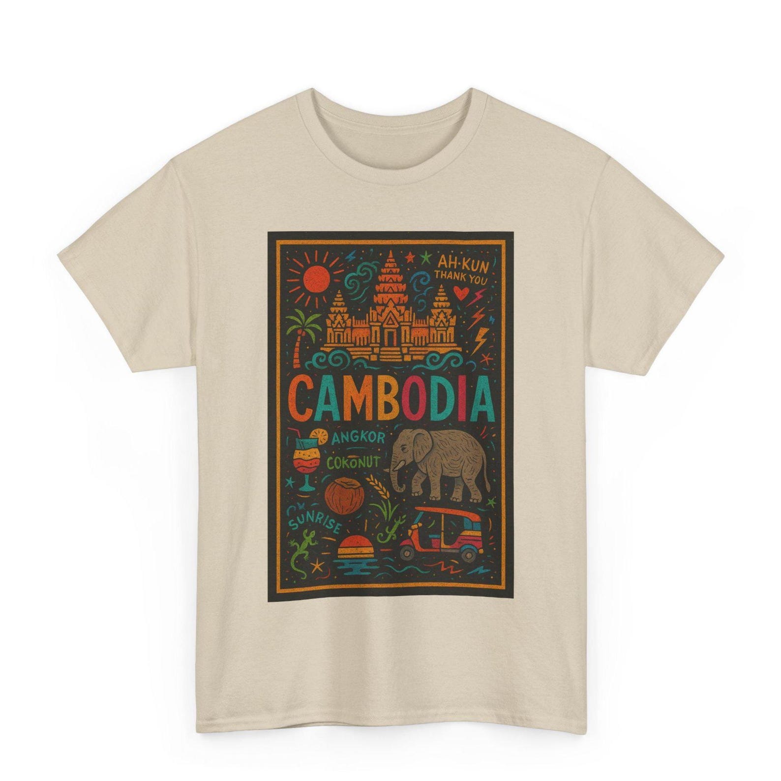 Vintage Phnom Penh T-Shirt: Cambodian Heritage Graphic Tee XL