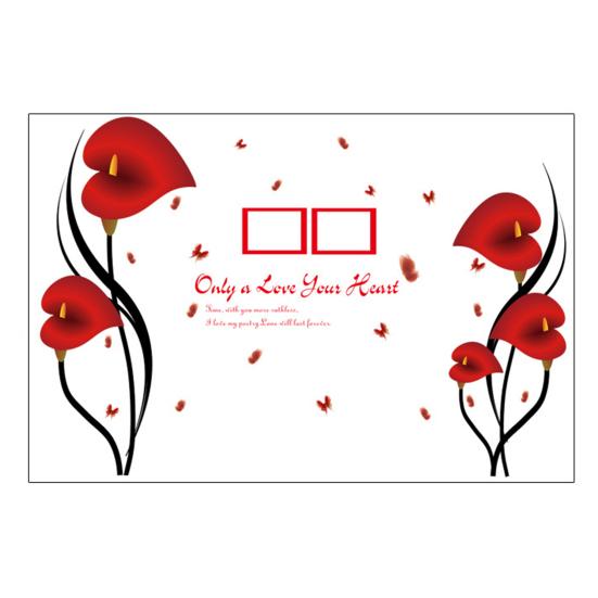 Flower Wall Decal Removable Peel And Stick PVC Stickers Colorful Rose/Morning Glory