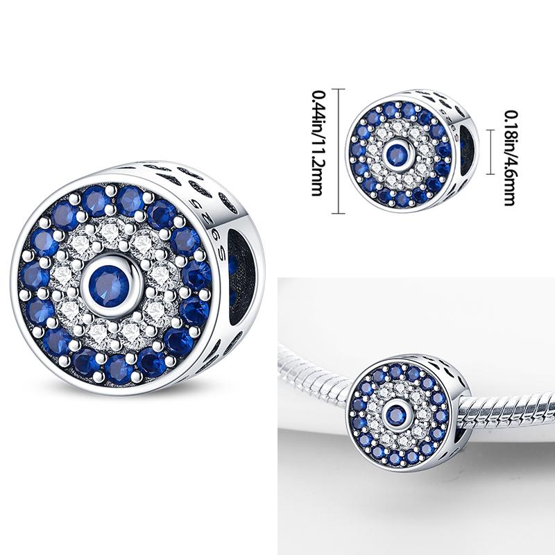925 Silver Charms Beads Devil's Eye Fatima's Hand Cross Beads Fit Original Bracelet Women DIY Jewelry Gifts