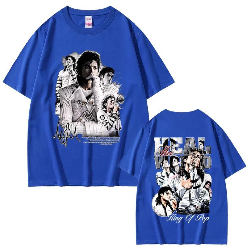 2026 Awesome Michael Jackson King of Pop Graphic T-shirt Men Women Fashion Vintage Rock T-shirts Unisex Gothic Punk Oversized T Shirts