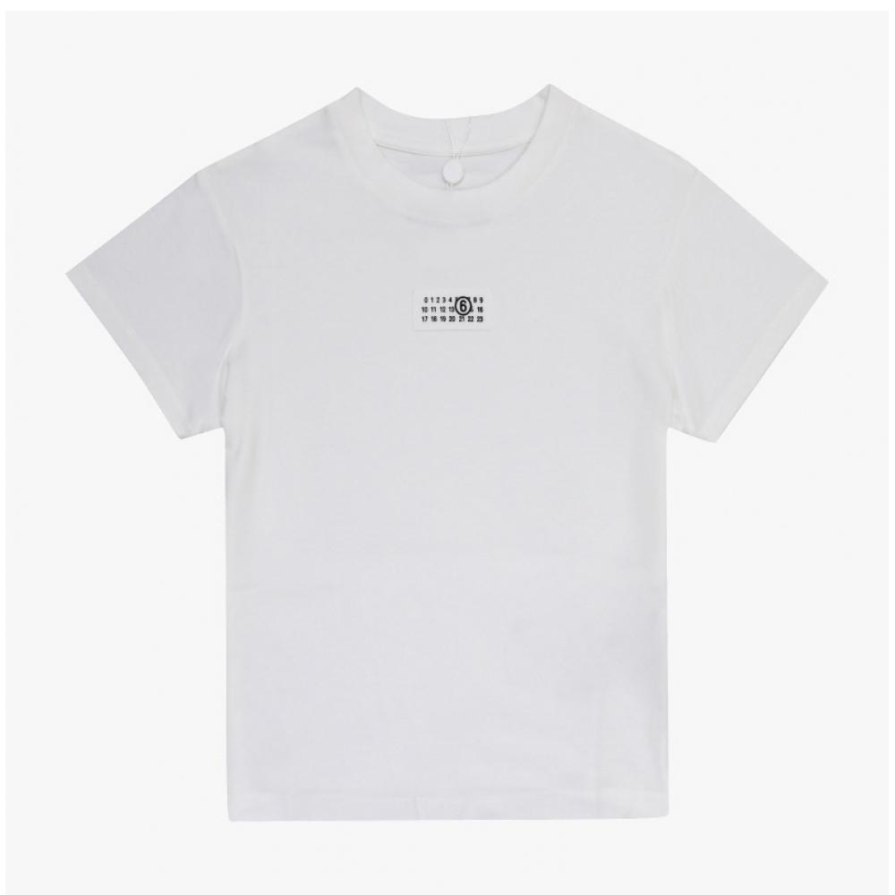 MaiSon Margiela Women S T ShirT Mm6 Numbering Logo paTch S52gc0327 M20170