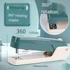 Rotating Stapler, Mechanical Desktop Stapler, Foldable Design, ABS Plastic, Flat Crown Shape, Labor-saving and Multifunctional