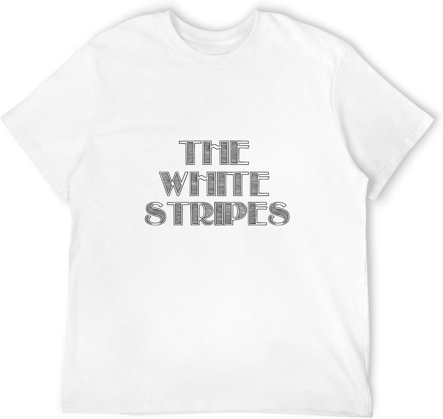 Men s The White Stripes Jack White Band T Shirt White 4XL белый