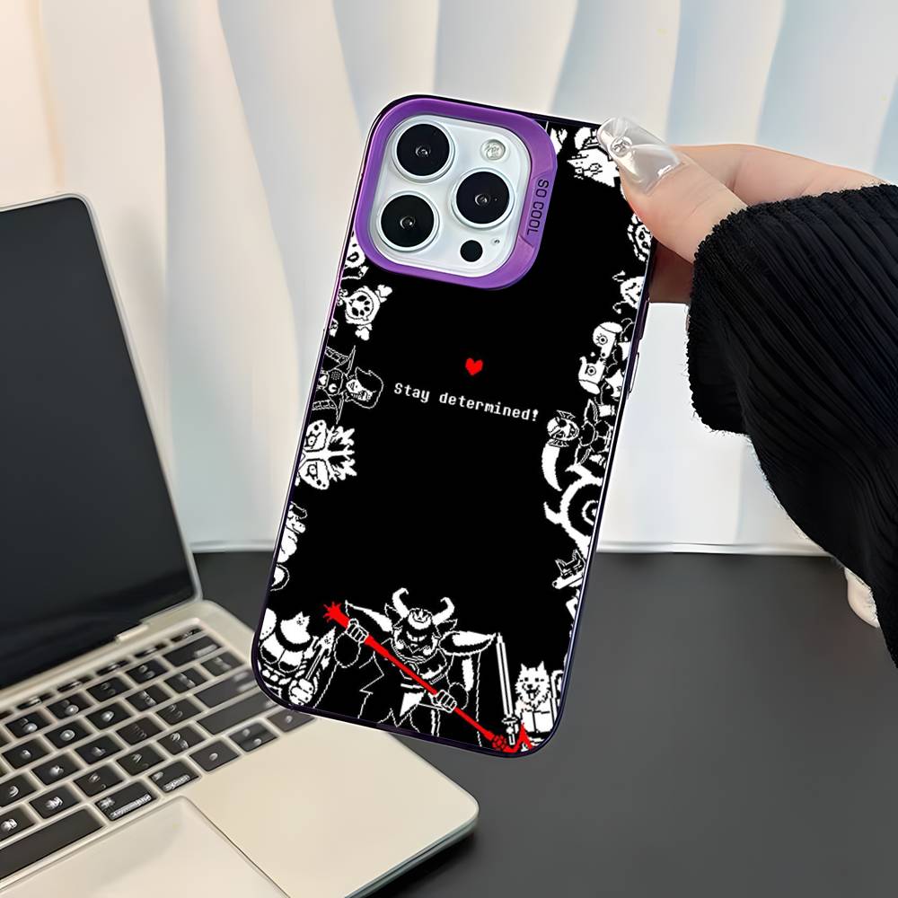 Game U-Undertale-es Phone Case For iPhone 17,16,15,14,13,12,11,Mini,Pro,E,SE4,XS,MAX Purple Candy Matte Cover