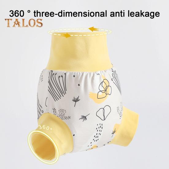 Baby Swimming Trunks 3-Layer Protection Urine Cushion Towel Washable Reusable Elastic Waist Baby Swim Shorts
