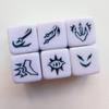 Acrylic Keyword Pattern Dices Round Corner Dices Mult Sided Table Game Dices Math Counting Teaching Tool Enduring