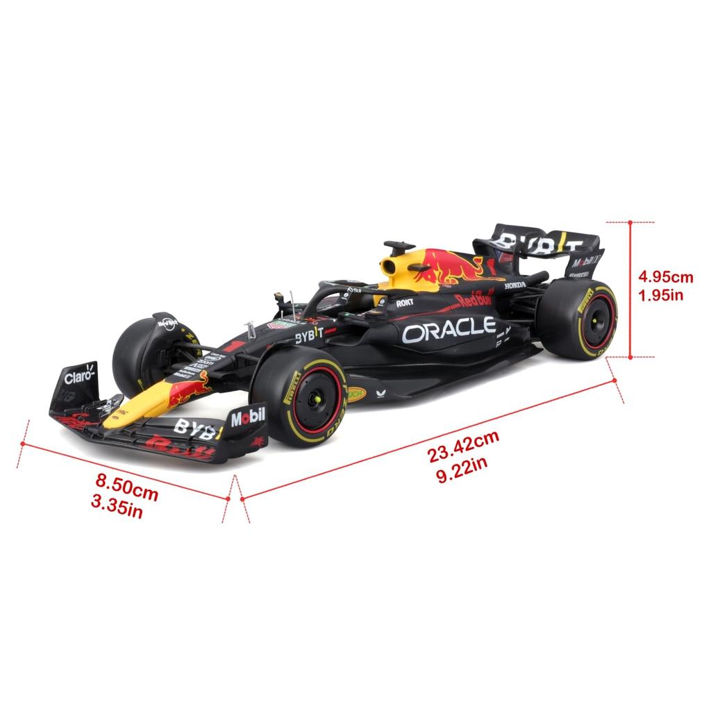 Burago 1/24 Red Bull F1 RB19 #1 Max Verstappen 2023 with Figure Burago Red Bull Max Verstappen Mini Car