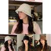 Simple Water Bucket Hat For Women With Warm Knit Material For Autumn And Winter