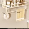 Vepeilu Suction Cup Bathroom Shelf with Hooks and Rod