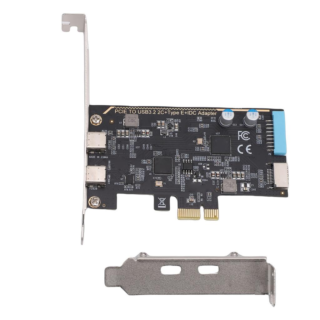 PCI Express Expansion Card Support for Windows XP 7 8 10 11 Vista 5Gbps PCIe to Double Type C Type E 19 Pin IDC Port