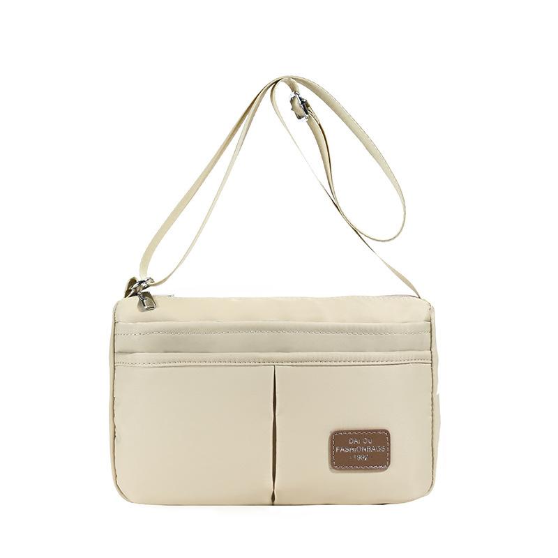 Large Capacity Bag Women's 2025 Casual Double Pocket Canvas Bag New Commuter Shoulder Bag Messenger Bag Women's Cloth Bag