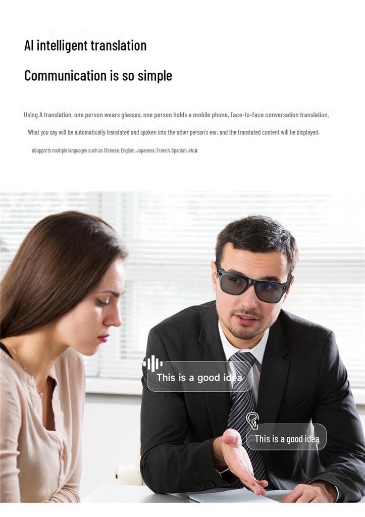 CrossXK One Mac Smart Glasses: 8MP Camera, Stabilization, Smart Call, Object Recognition, AI Translation.