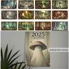 Mushroom Ghost 2025 Calendar, 8.5 * 11" Vintage Cottage Core Ghost Calendar
