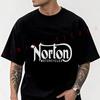 Men's Moto Cotton T-Shirt New Norton Motorcycle Classic Logo Tshirt Adventure Casual O-Neck Top Tee