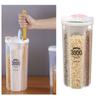 Transparent  Storage Box Plastic Sealed Tank Kitchen Food Storage Tank Rotating Dry Food Rice Container Compartment