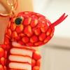 Handmade Lovely Snake Plush Keychain Charm Pendant Craft with Sturdy PP Cotton for Soft and Comfortable Feel Use